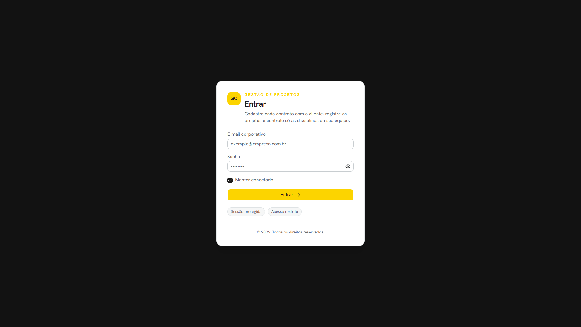 GESTÃO DE PROJETOS — preview
